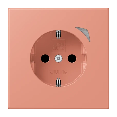 Prise JUNG HOME version SCHUKO® Energy, Safety Plus, l'ocre rouge moyen