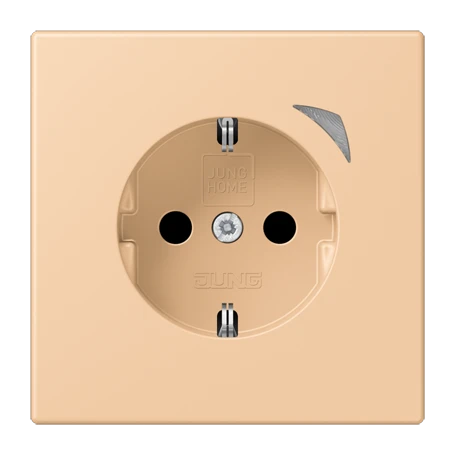 Prise JUNG HOME version SCHUKO® Energy, Safety Plus, terre sienne claire 31