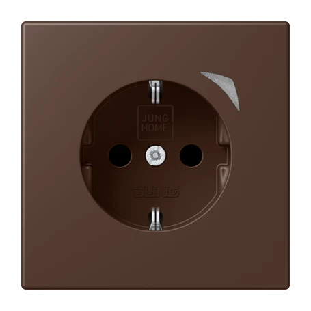 Prise JUNG HOME version SCHUKO® Energy, Safety Plus, terre d'ombre brûlée 31