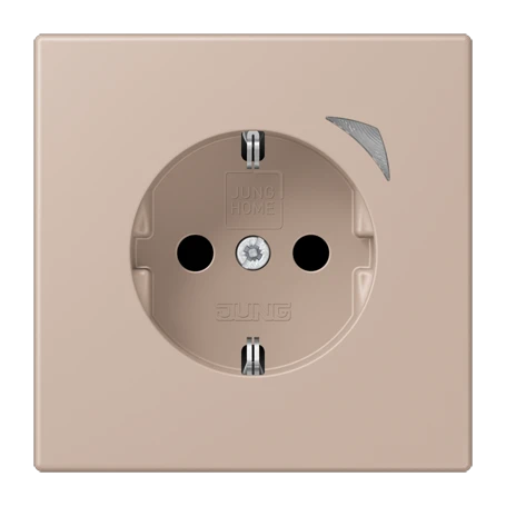 Prise JUNG HOME version SCHUKO® Energy, Safety Plus, ombre brûlée claire