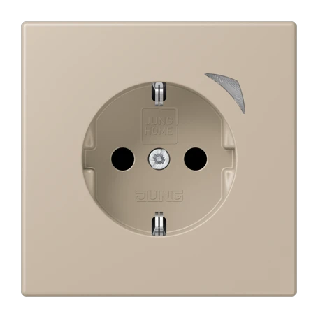 Prise JUNG HOME version SCHUKO® Energy, Safety Plus, ombre naturelle claire
