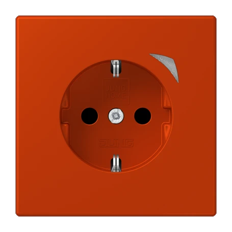 Prise JUNG HOME version SCHUKO® Energy, Safety Plus, rouge vermillon 59