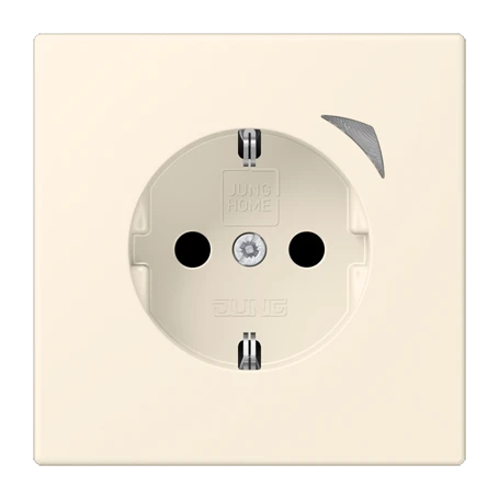 Prise JUNG HOME version SCHUKO® Energy, Safety Plus, blanc ivoire