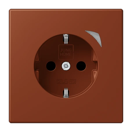 Prise JUNG HOME version SCHUKO® Energy, Safety Plus, terre sienne brûlée 59