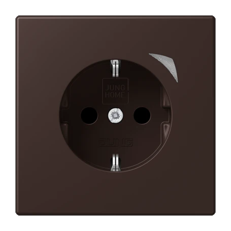 Prise JUNG HOME version SCHUKO® Energy, Safety Plus, terre d’ombre brûlée 59