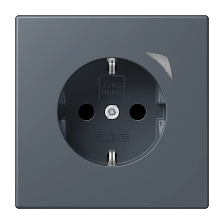 Prise JUNG HOME version SCHUKO® Energy, Safety Plus, gris fonce 59