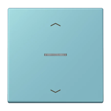 Bouton poussoir JUNG HOME 1 voie, avec symboles flèches, avec voyant crayon, céruléen moyen (32032)