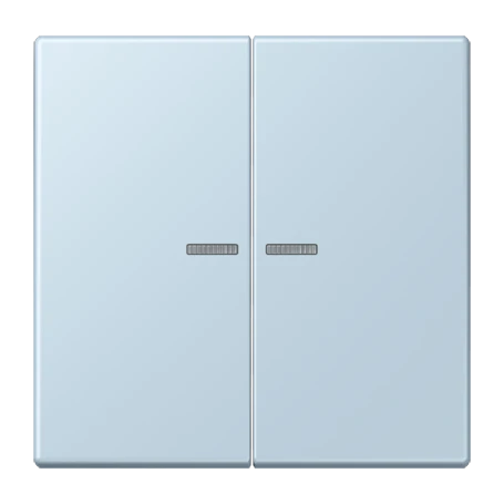 JUNG HOME push-button 2-gang, with lens, outremer clair (32022)