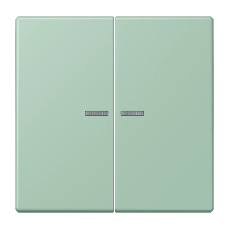 JUNG HOME push-button 2-gang, with lens, vert anglais clair (32041)