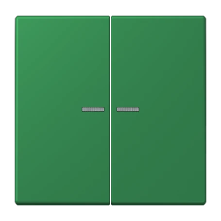 JUNG HOME push-button 2-gang, with lens, vert foncé (32050)