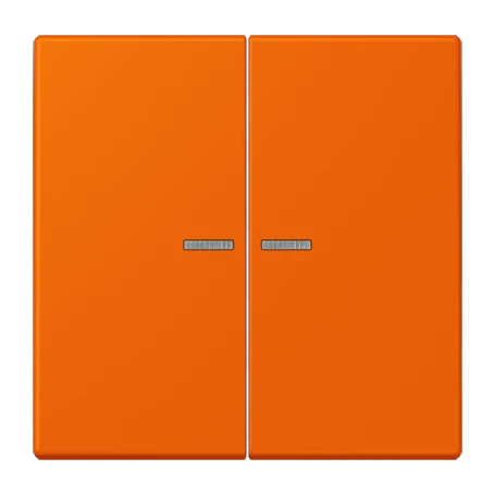 JUNG HOME push-button 2-gang, with lens, orange (32080)