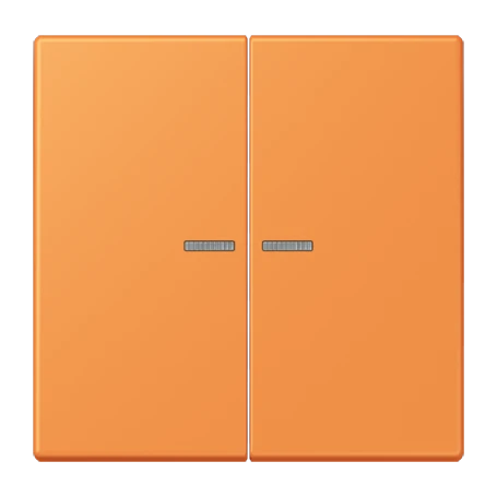 JUNG HOME push-button 2-gang, with lens, orange clair (32081)