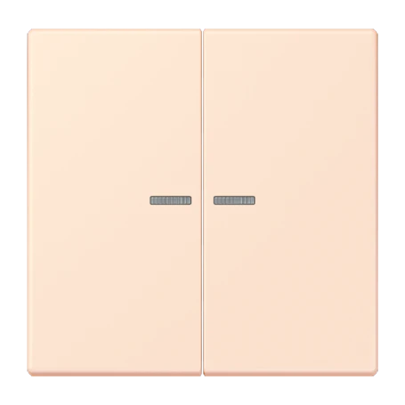 JUNG HOME push-button 2-gang, with lens, orange pâle (32082)