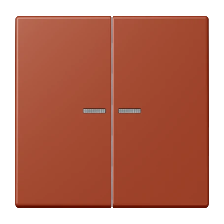 JUNG HOME push-button 2-gang, with lens, l'ocre rouge (32110)
