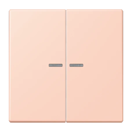 JUNG HOME push-button 2-gang, with lens, l’ocre rouge clair (32112)