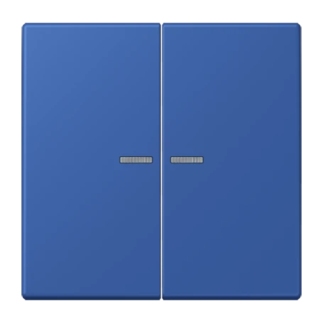 JUNG HOME push-button 2-gang, with lens, bleu outremer 59 (4320K)