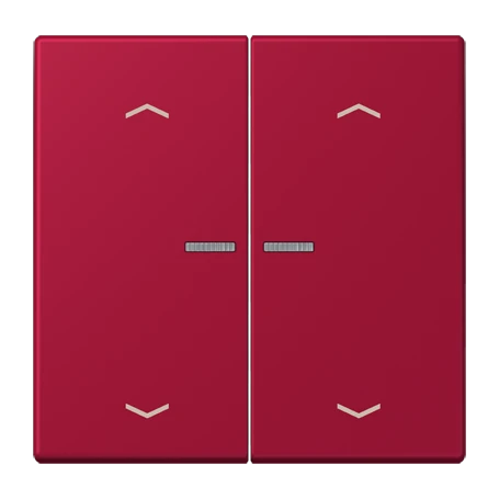 JUNG HOME Taster 2fach, mit Pfeilsymbolen, mit Lichtleiter, rouge carmin (32100)