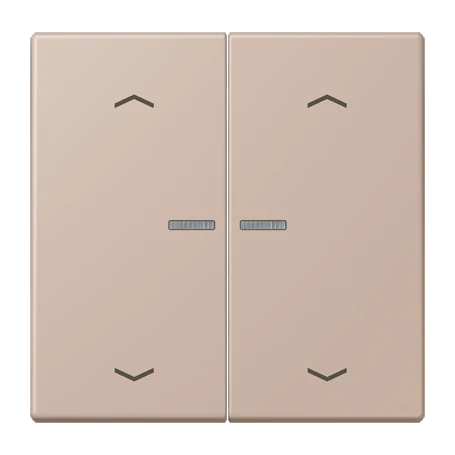 JUNG HOME Taster 2fach, mit Pfeilsymbolen, mit Lichtleiter, ombre brûlée claire (32131)