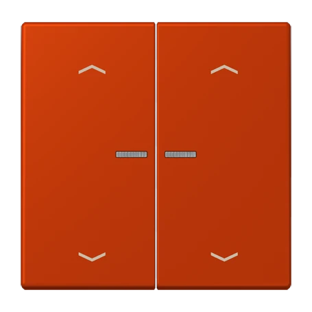 JUNG HOME Taster 2fach, mit Pfeilsymbolen, mit Lichtleiter, rouge vermillon 59 (4320A)