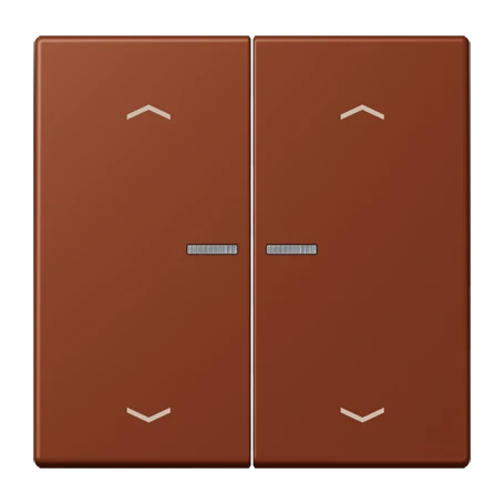 JUNG HOME Taster 2fach, mit Pfeilsymbolen, mit Lichtleiter, terre sienne brûlée 59 (4320D)