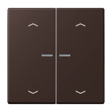 JUNG HOME Taster 2fach, mit Pfeilsymbolen, mit Lichtleiter, terre d‘ombre brûlée 59 (4320J)