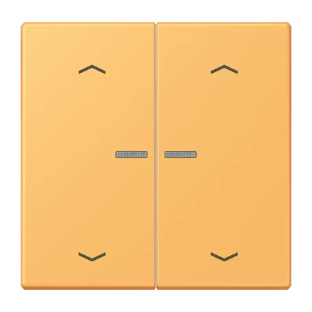 JUNG HOME Taster 2fach, mit Pfeilsymbolen, mit Lichtleiter, ocre jaune clair (4320L)