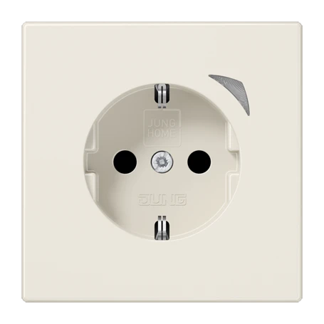 JUNG HOME SCHUKO® Steckdose, Safety Plus, weiß (ivory)