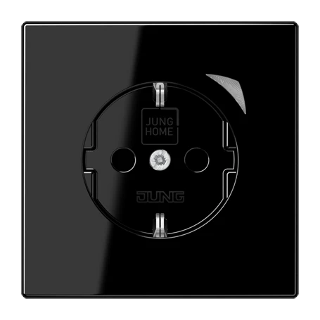 JUNG HOME SCHUKO® Steckdose, Safety Plus, schwarz