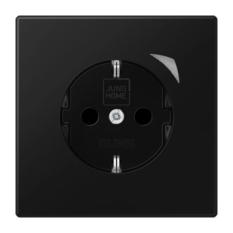 JUNG HOME SCHUKO® Steckdose, Safety Plus, graphitschwarz matt