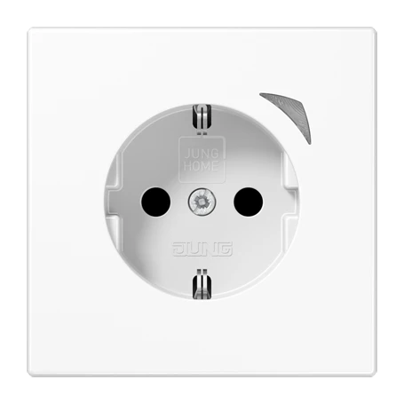 JUNG HOME SCHUKO® Steckdose, Safety Plus, alpinweiß