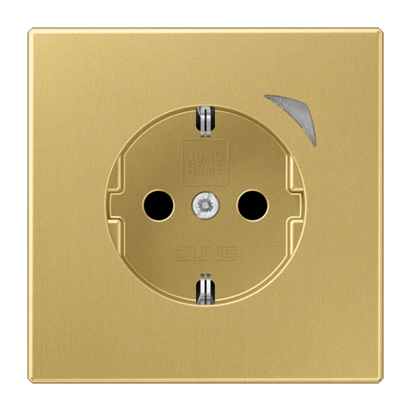 JUNG HOME SCHUKO® Steckdose Energy, Safety Plus, Messing classic