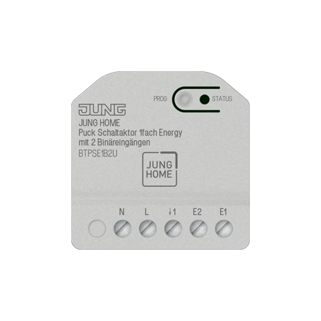 Actuador de conmutación JUNG HOME Puck 1 fase Energy con 2 entradas binarias