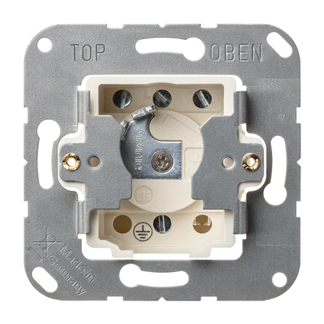 Jaloeziesleutelschakelaar (basiselement) met demontagebeveiliging, Draaischakelaar, 1-polig,  A 250 V ~