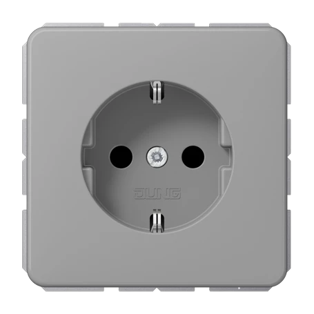 SCHUKO®-Steckdose, Duroplast, grau