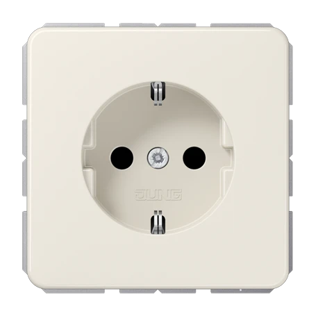Wandcontactdoos met randaarde, Safety Plus, duroplast, wit