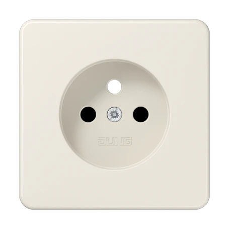 Afdekking voor contactdoos basiselement, Frans/Belgisch systeem, Safety Plus, duroplast, wit