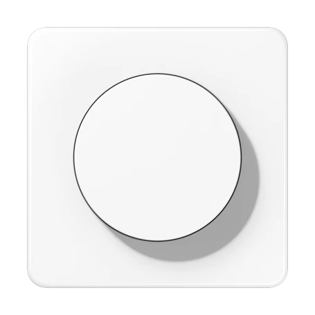 Centre plate with knob, white