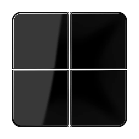 Cover kit 4-gang, F40, black