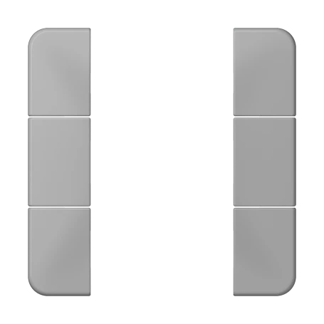 Cover kit 3-gang, F50, grey