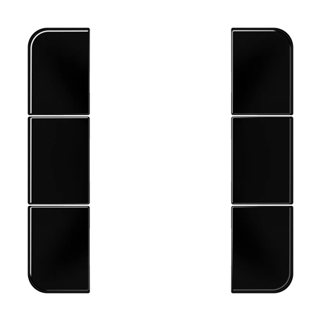 Cover kit 3-gang, F50, black