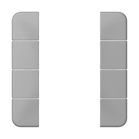 Cover kit 4-gang, F50, grey