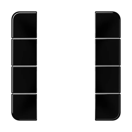 Cover kit 4-gang, F50, black