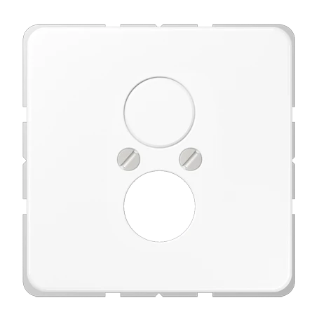 Afdekking, voor 2 ronde connector tot 18,5 mm Ø, alpine wit