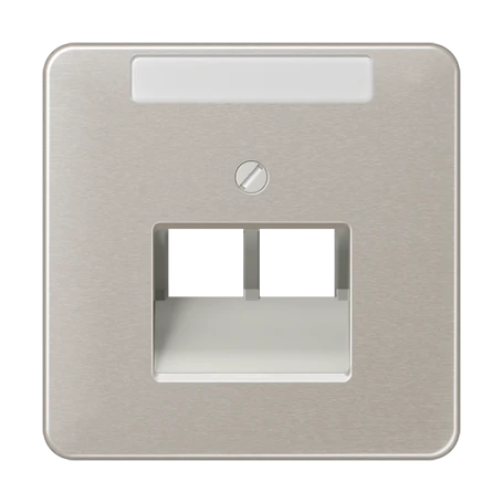 Centre plate for IAE/UAE sockets, 2 x 8-pole, platinum