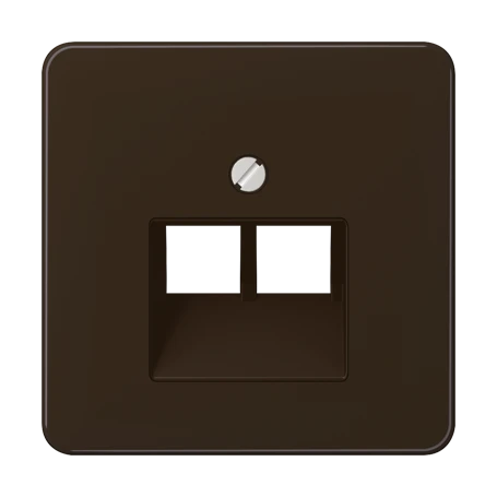 Centre plate for IAE/UAE sockets, 2 x 8-pole, brown