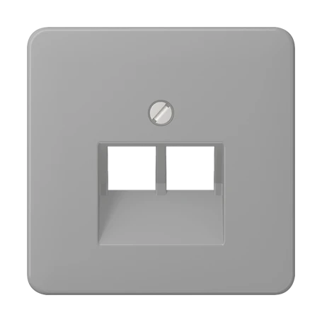 Centre plate for IAE/UAE sockets, 2 x 8-pole, grey