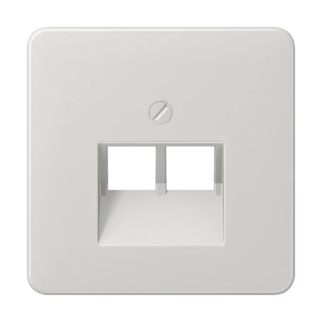 Centre plate for IAE/UAE sockets, 2 x 8-pole, light grey