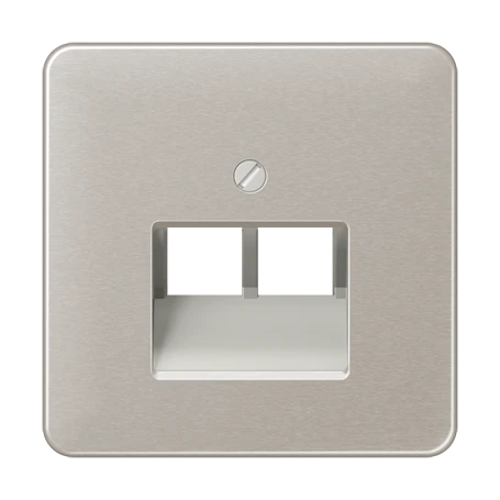 Centre plate for IAE/UAE sockets, 2 x 8-pole, platinum