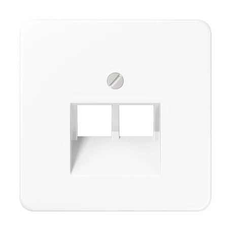 Abdeckung für IAE/UAE-Anschlussdosen, 2 x 8-polig, alpinweiß