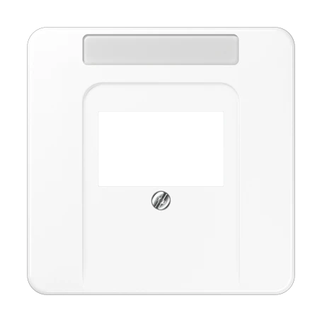 Centre plate for telephone sockets, 1-gang, white